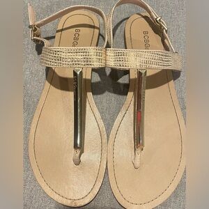 BCB Generation Metallic Gold and Tan Sandals